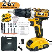Professional 26V/48V Screwdriver With 2 Batteries, Complete Kit + Case And Accessories (46 Pieces) - Drill-26V-2 Battery - View 1