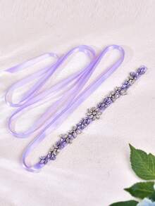 1 pieza Faja nupcial de cristal azul marino, cinturón de vestido de disfraz, accesorio de vestido de fiesta y noche, cinturón de boda