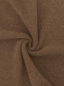 Cárdigan de mujer con cuello en V, de ganchillo, hueco, semitraslúcido, con caída en los hombros y abotonado, casual y de moda, básico, ligero y holgado, para primavera/verano/otoño - Camel - Ver 5