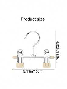 10/5 Stücke Kinderbügel, Edelstahl Clips Hosen Röcke Bügel, Multifunktions Wäscheklammern für Kinder