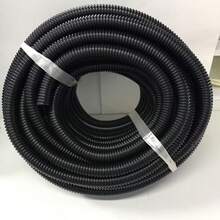 25m Rolle mit 1,8cm-2cm Durchmesser schwarzem PVC gewelltem Rohr, weich & flexibler Schutzkanal, resistent gegen Nagetiere & Insekten, offenes Ende