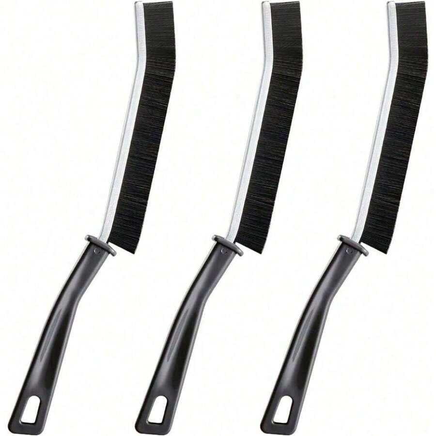 3 Pack Toilet Brush Set - Hard Bristle Cleaning Brush Bathroom & Kitchen - Versatile Scrub Brush Ceramic Tiles, Glass, Flooring - Essential Cleaning Tools Every Home - 1 - Xem 1