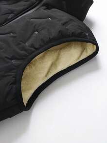 男士保暖羊羔绒背心，拉链前襟休闲无袖外套，适合秋冬季节穿着，抓绒材质