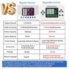 Smart Rechargeable TENS EMS Body Massager 15 Massage Modes 30 Intensities Muscle Stimulator 2000mAh Large Battery Pulse Massage Machine HD Large Screen Vibration Full Body Massage Muscle Relax