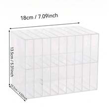 1 Juego de Caja de Almacenamiento de Bolígrafos de Marcador Escritorio, Compartimento de Almacenamiento de Bolígrafos de Acuarela, Caja de Almacenamiento Rectangular Transparente Simple de 18 Agujeros, Puede Almacenar 72 Bolígrafos de Marcador, para Oficina/Aula/Escuela/Dormitorio/Escritorio.
