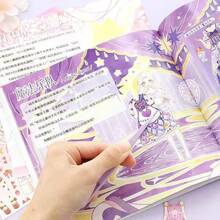 1/2/3/4 Libro de 18 pegatinas brillantes aleatorias para vestir, pegatinas de princesa hechas a mano para manualidades y puzzles, pegatinas de maquillaje, súper gruesas, materiales para libros de arte, pegatinas decorativas, castillo, magia, vitalidad, cuatro estilos de princesa, pegatinas de burbujas, pegatinas casuales Pukkuri hechas a mano, fáciles de llevar, adecuadas para pasar el tiempo ocioso y aburrido, una buena opción para regalar a amigos y novias, regalos para fiestas de Halloween y Navidad