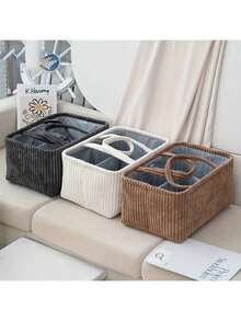 1 Stück Bohemien-Stil Großraum-Aufbewahrungskorb mit mehreren Fächern, tragbarer Handgriff-Seilkorb für Windeln, Organizer für Babykleidung und Spielzeug, spezielles Öffnungsdesign für Mutterbeutel, Windeln und Babytaschen, geeignet zum Aufbewahren von Babyutensilien wie Flaschen und Windeln, mit unabhängigen Fächern ausgestattet, Aufbewahrungskorb, ein unverzichtbarer multifunktionaler Trennkorb für beschäftigte Eltern, Muttertagsgeschenk.