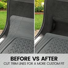 Heavy Duty Rubber Cargo Liner - All - Weather Trunk, Trim - To - Fit Design, SUVs, Trucks - Non - Slip, Waterproof, Durable Cargo Floor Liner - 54x 43.5x 0.25 - Black - 灰色的 - 查看 6