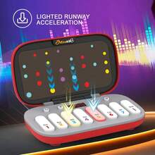 Mașină de joc muzicală Rhythm Master - 7 moduri interactive, pian de buzunar portabil cu lumini și sunete colorate, jucărie educațională pentru copii, cadou ideal de ziua de naștere sau de sărbători