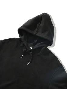 Sudadera con Capucha Estampada de Moda para Hombres - Negro - Ver 3