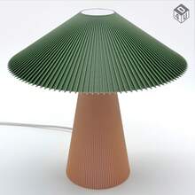 Umbrella Table Lamp Bedside Lamp 110V/220V Bedroom Living Room Office - Army Green - View 2