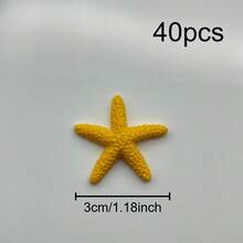 20pcs Resin Starfish Decorations, 1.18 Inch - Perfect For Weddings, Holidays, Home Crafts, Home Decor Ornaments & Accessories Best Gifts Birthday Graduation