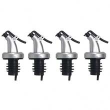 2/4/6件金/银油瓶嘴，油瓶塞，压力油分配器，塑料油瓶盖，方便油流出，调味瓶嘴，酱油瓶盖，多功能油瓶倒油器