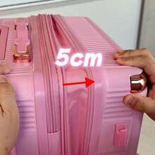 10kg Carry-On Luggage With 360° Wheels Travel Hand Luggage - Baby Pink - View 5