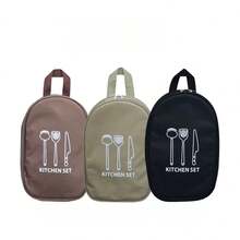 Bolsa de armazenamento portátil e prática em nylon para utensílios de cozinha, ideal para camping, churrasco e viagens - Organize facilmente facas, colheres e outros utensílios de cozinha (somente a bolsa - utensílios de cozinha não incluídos). - Multicolorido - Ver 10