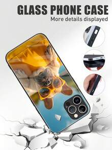 1 Stück personalisierter, modischer und süßer Paar/Haustier/Schwarz Weich Handyhülle, geeignet für GalaxyS22/S23Ultra, A14, IPhone11/12/13/14/15 Pro Max, Fotos von Leben, Familie, Reise, Hochzeit - Schwarz - Übersicht 5