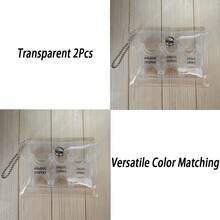 NYXIA 2 件/1 件、日本零钱包、硬币钱包、迷你钱包、钱包、便携式零钱包、货币收纳袋、旅行必备品、透明卡包