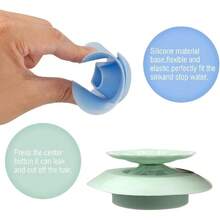 1PCS Push-Open Drain Plug, UFO-Shaped Silicone Sink, Anti-Blocking And Deodorizing Floor Drain Strainer, Bathroom Accessories, Sink Stopper, Sink Drain Strainer - 隨機 - 查看 2