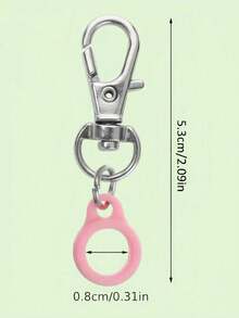 Retractable Pen Clips With Adjustable Silicone Anti-Lost Rope, Silicone Grip, Metal Carabiner Accessory, Colorful Pen Clip For Nurses And Doctors, Badge Reel And Lanyard, School Supplies, Random Colors