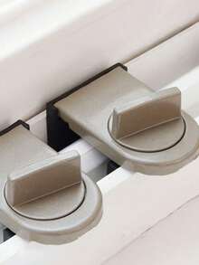 推拉门窗铝合金锁-加强型防盗，客厅推拉门锁，保护推拉门限位器，具有防夹、防盗、防掉落功能和锁，适用于家庭安全 - 彩色 - 查看 2