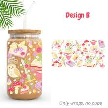 Romantasy Book Lover Fantasy Bookish Booktok UV Dtf Wraps For 16 Oz Glass Can Cup, Magical Fairy Tale Witch Dragon Uv Dtf Cup Wraps For Glass Cup Bottle Tumbler Mug, Dark Academia Reader Waterproof Uvdtf Cup Wraps For Laptop Diy Craft Decorations, Uv Dtf Decals Water Bottle Stickers