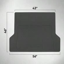 FlexTough Performance All Weather Rubber Car Floor Mats - 3 Piece Floor Mats Automotive Liners Truck SUV, Heavy - Duty Waterproof Black - 黑色+可修剪,適合大多數車輛 - 查看 8