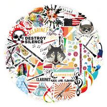 50 件单簧管贴纸，用于装饰文具、杯子、手提箱、滑板、吉他、DIY 剪贴簿材料 - 彩色 - 查看 4