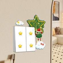 Adesivos de Interruptor com Tema de Natal - Boneco de Neve, Árvore de Natal, Papai Noel, Adesivos Decorativos de Parede de Chapéu de Papai Noel, Adesivos de Parede de Ano Novo e Natal - Adequado para Decoração de Parede, Tomada Doméstica, Decoração de Casa, Decoração de Quarto, Decorações de Natal, Decoração de Natal, Decoração de Parede