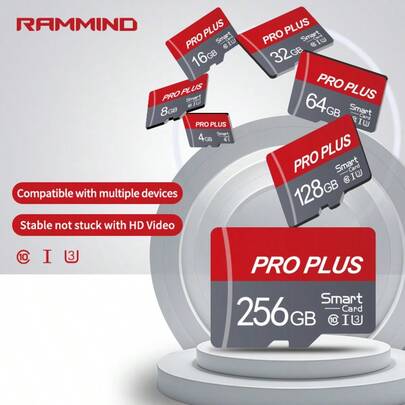 RAMMIND RAMMIND 1PC PRO PLUS 4GB 8GB 16G 32GB 64GB 128GB 256GB, For 4K High Definition, Camcorders, Digital Camera Computer, Speaker, Game Console, Ablet, Music Player, Secure Storage File.