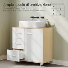 Bath Sets - White + Light Oak - View 5