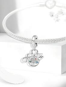 1 件 925 纯银绿色串珠四叶草吊坠适合女士手链手镯 DIY 珠宝制作和日常服装搭配珠宝装饰适合女孩 - 銀色 - 查看 9