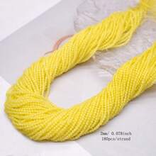 2毫米 1串 180颗 玻璃珠 小刻面玻璃吊坠隔珠 用于珠宝制作 DIY配件 - 2mm 瓷料小珠子 - 查看 11