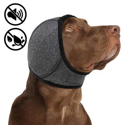 1 pieza Orejeras para mascotas perros/gatos, cancelación de ruido, absorción de impactos, impermeables, diseño suave y transpirable de ajuste de memoria, adecuado para natación de mascotas, tormentas eléctricas y visitas al veterinario