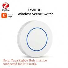 涂鸦Zigbee智能按钮场景开关Zigbee调光按钮多场景联动无线自动控制光幕集线器需要 - 白色 - 查看 13