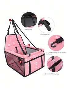 High Quality Pet Car Seat, Suitable For Small To Medium Dogs Safety Basket Dog Cushion In-Car Pet Basket, Dog Seat, Portable And Foldable, Waterproof And Breathable, Dog Seat For Car.Universal Dog & Cat Car Mat With Seat Belt Anchor, Non-Slip Bottom & Breathable Mesh - Waterproof Backseat Protector For Small/Medium Pets Dog Car Seat Car Seat Covers Dog Car Seat Cover Pet Car Seat