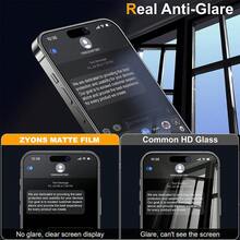 ZYONS 2pcs Matte Anti-Spy Screen Protector, Non-Glass Material, Soft Film, 9H Ceramic Matte Screen Protector, Compatible With Iphone 17 Pro Max/17 Air/16 Pro Max/16E/16 Plus/17/15 Pro Max/14/13/12/11/XR/X/XS/7/8 - Black - View 5