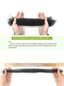 Afro Kinkys 散装真人发片，适用于脏辫接发，30 克/包，散装发片，黑色，巴西原生发 - 黑色 - 查看 10