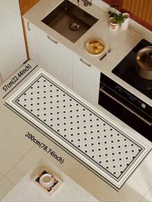 1pc High-End Minimalist Line Pattern Silicone Kitchen Mat, Cushioned Anti-Fatigue Kitchen Rug, Absorbent Non-Slip Kitchen Floor Mat & Carpet, Suitable For Kitchen, Bathroom, Entry, Laundry Room - Multicolor - View 14