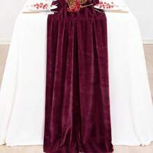 1pc 200gsm Rectangular Velvet Tablecloth For Wedding And Party Decoration