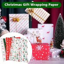 20/30pcs Christmas Gift Wrapping Paper, Party Decoration Art Paper, Suitable For Gift Packaging, Bouquet Packaging, Art Crafts, DIY, Packaging Bags, Friends' Gifts, Festive Holiday Packaging, Christmas Tree & Reindeer Design, 5 Colors To Choose From