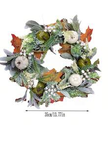 1pc/Halloween Thanksgiving Autumn Simulation Garland Frost Leaf Pumpkin Pendant Door Decoration Window Decoration Props - Multicolor - View 8