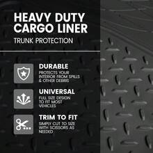 Heavy Duty Rubber Cargo Liner - All - Weather Trunk, Trim - To - Fit Design, SUVs, Trucks - Non - Slip, Waterproof, Durable Cargo Floor Liner - 54x 43.5x 0.25 - Black - Black - View 2