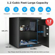Steel Safe Box With Digital Keypad Lock, 1.2 Cubic Feet Security Document Safe With Removable Shelf Home, Hotel, Office, Valuables, Money, 12.99x 14.17x 12.99 Inches - 1.20 cu.ft. - View 2