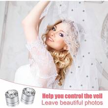 24pcs Magnetic Veil Weights With Diamonds Rhinestones Crystals Elegant Shiny Hijab Magnets For Scarves Clothes Women Girls Wedding Accessories Bridal Cathedral Veil Decor