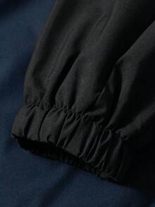 Men's Spring And Autumn Outdoor Sports Casual Versatile Windproof Hooded Contrast Color Jacket For Men - Black - View 9