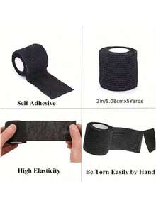 1/6/8/12/24/36 Stücke Pack selbstklebende Binde elastische Haftbinde farbiges Sporttape, Tattoo Zubehör Halloween Festival Veterinärverband Knöcheltape Tattoo Griffband Tattoo Klebeband Tattoo Griffband Wickel elastische Binde Wickel für Tattoo Griff Tattoo Stifte Tattoo Zubehör für Tattoo Anfänger und erfahrene Tattoo Künstler