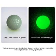 4 件夜光高尔夫球 - 自动发光高尔夫球，适合夜间训练，是送给高尔夫球手的完美礼物，高尔夫配件，户外运动装备，高尔夫用品，橡胶材质，无需电源，适合比赛、高尔夫训练、户外团队运动、高尔夫礼品、男士礼品、个性化礼品、生日礼品