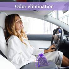 24/12/6pcs Lavender Fragrance Sachets, Suitable For Drawers And Closets - Natural Dried Flowers And Herbs, Fresh Lavender, Purple With Green Drawstring, Holiday Home Decor (Halloween, Christmas, Thanksgiving), Closet Freshener, Rustic Charm Decor