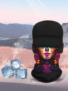 1件装男女通用透气骑行面罩，动漫图案脖套，轻盈冰丝摩托车头巾，适合夏季户外运动、钓鱼等场合，防晒面罩 - 彩色 - 查看 7