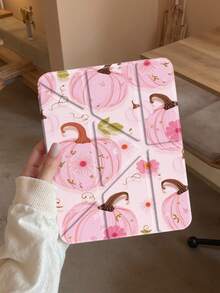 Halloween Pumpkin Dual-Sided Sprayed Acrylic Transparent Crystal Tablet Case Compatible With Samsung Galaxy Tab S6 Lite 10.4, IPad Air 11-Inch (M2) 2024 And IPad 10th Gen - Shock-Resistant, Built-In Pencil Slot, Sleep/Wake Function, Foldable Stands - Perfect Gift For Christmas, Holidays, And New Year